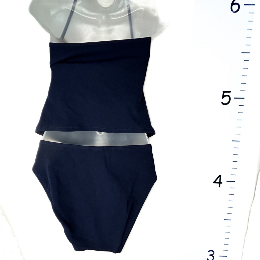 Nautica Black Tankini with Lime Green Stripes - Picture 2 of 16